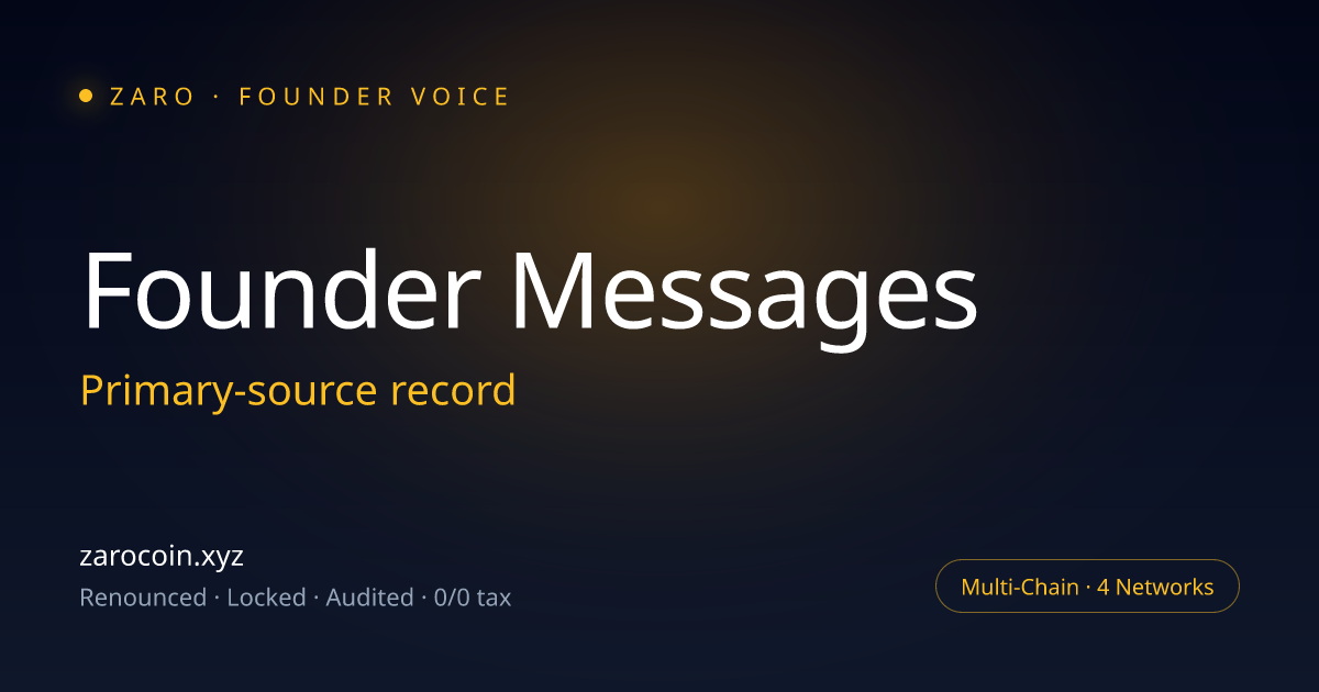 Founder Messages | ZARO