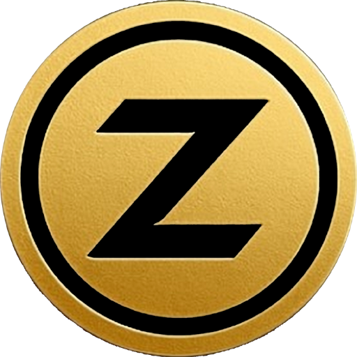 ZARO Logo - A golden cryptocurrency coin with the letter Z
